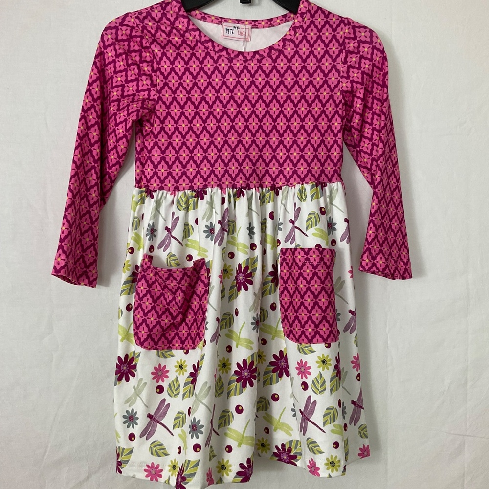 Pete & Lucy Dress Long Sleeve Girl Size 4T